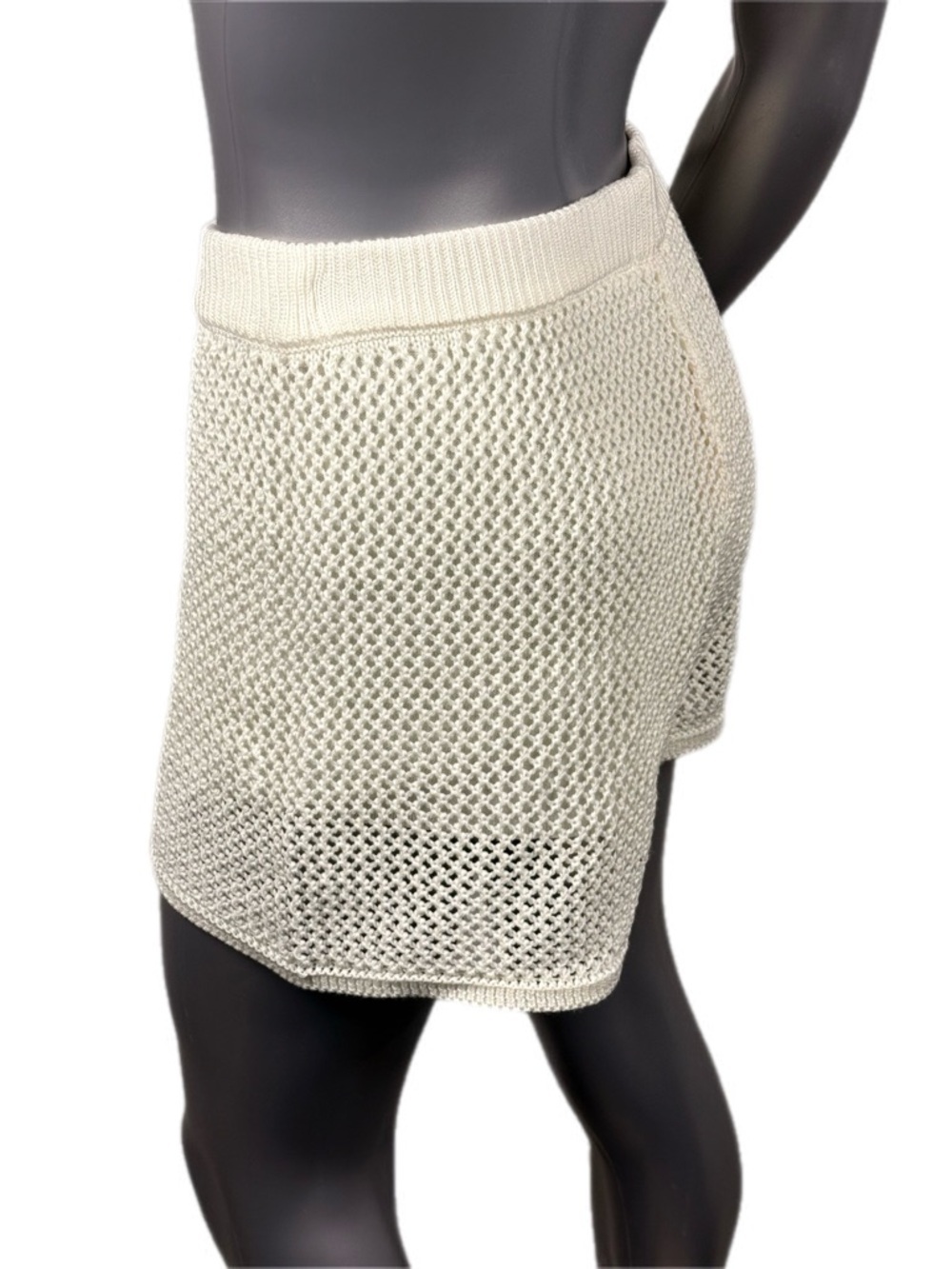 Uncharted Threads | Ivory Knit Lined Women's Shorts Soft - Picture 7 of 13